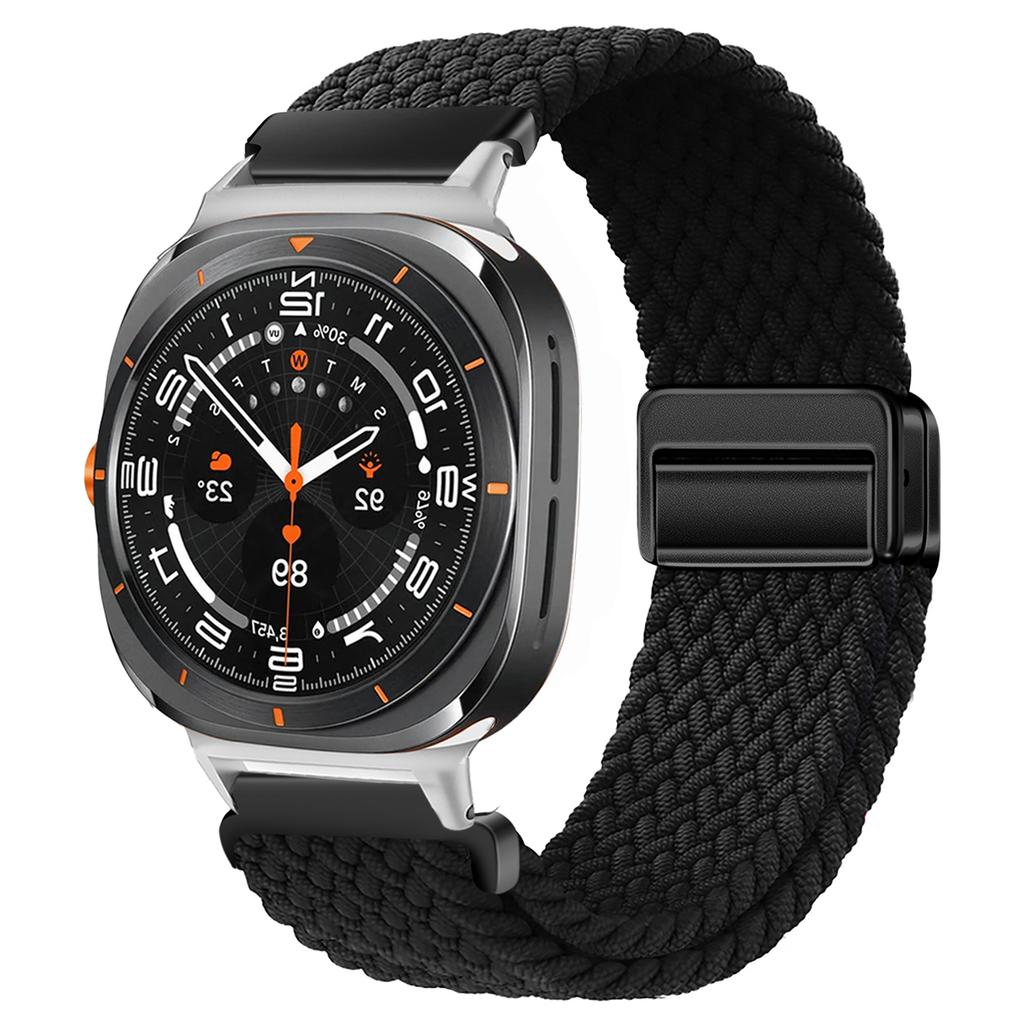 For Samsung Galaxy Watch Ultra Strap 47mm Accessories Magnetic Nylon Braided sport Bracelet Correa Galaxy Watch 7 Ultra Band
