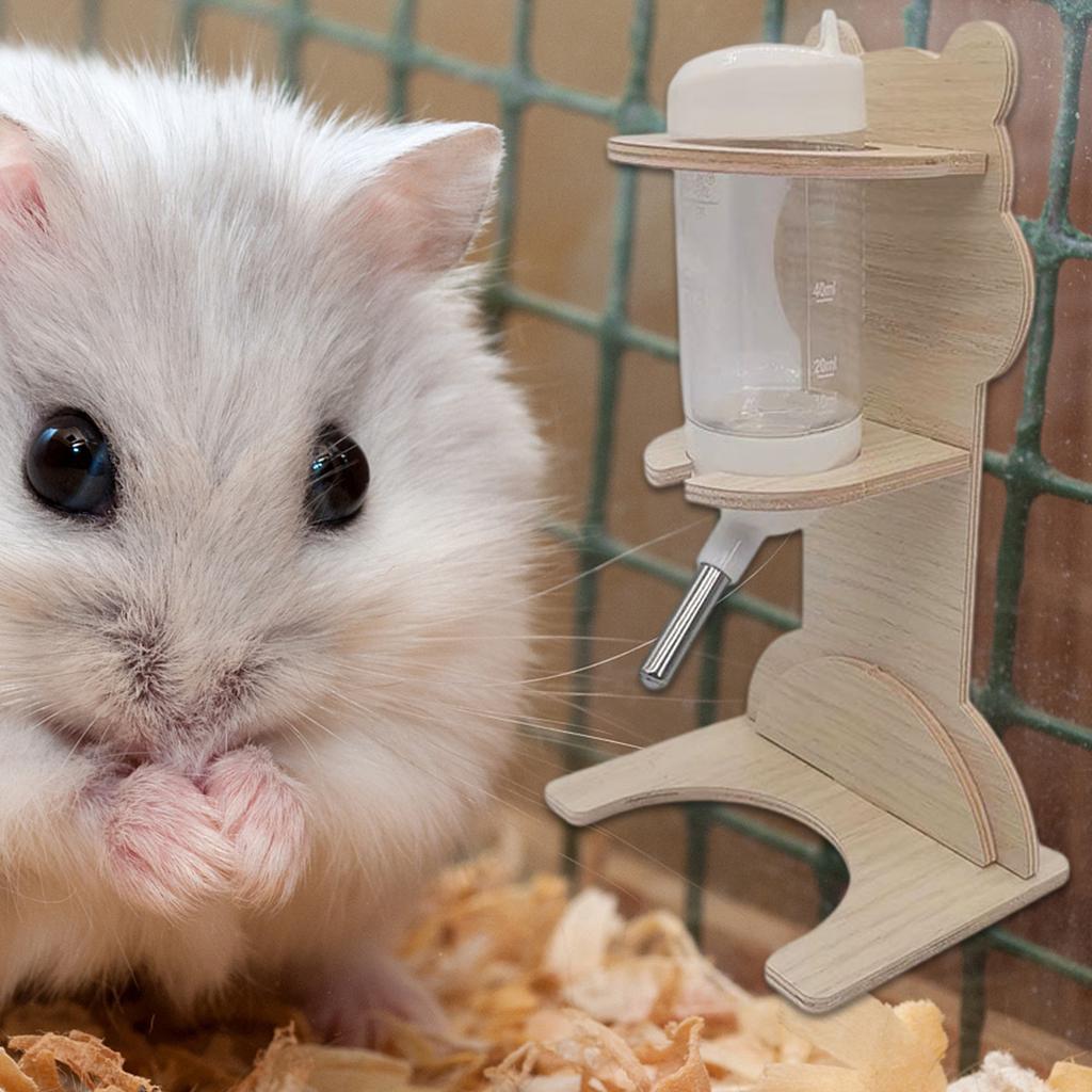 Waterer Stand for Hamsters Ferrets Hedgehogs No Drip 4.2oz with Base Small Animal Water Bottle Water Feeder