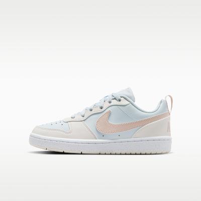 Nike Court Low top Kids Skateboarding Shoes Light Blue Pink Unisex 40