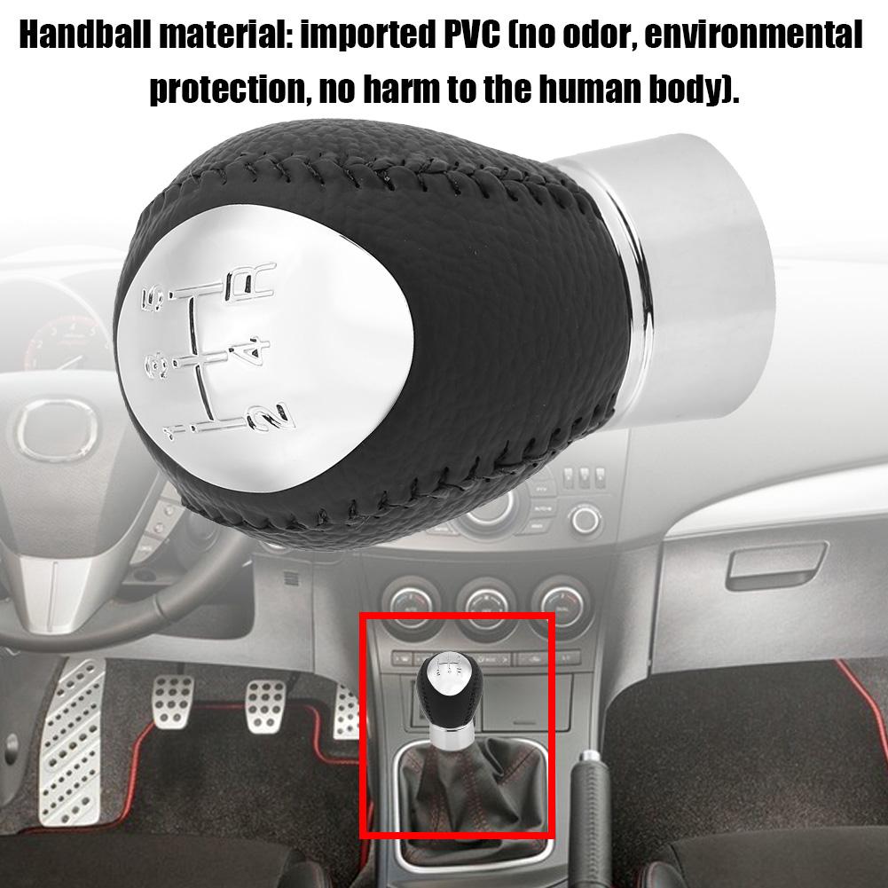 Car Gr , 5 Speed Artificial Lth Gr Knob Replacement for 323 323F BJ 1998 To 2004