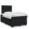 VidaXL Slat Bed Base with Mattress Black 120x200 Cm Velvet 3290896