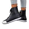 Mode-Stiefel für Damen in Übergrößen, Klassische Schwarze Stiefel, Damen-Ankle Boots mit Seitenreißverschluss, Flache Stiefeletten, Atmungsaktive Herbststiefel