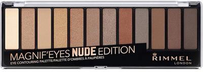 Rimmel Magnif'eyes Nude Contouring Palette Paleta Cieni Do Powiek - 001 Nude 14g