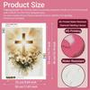 Diamond painting Christian cross and flowers DIY 5D home room decoration kit