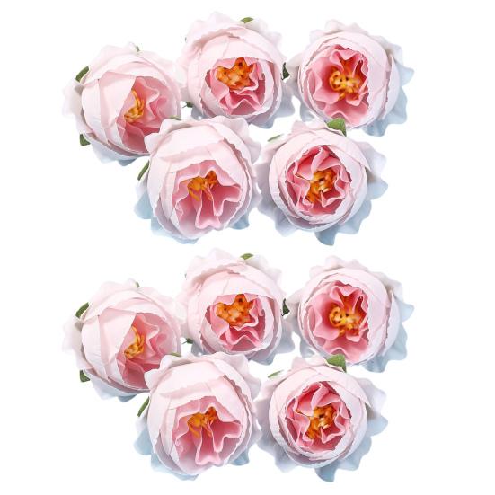 

10 шт. 4,5 см легкої штучної голови троянди 3D Креативний красивий корсаж Штучна квітка