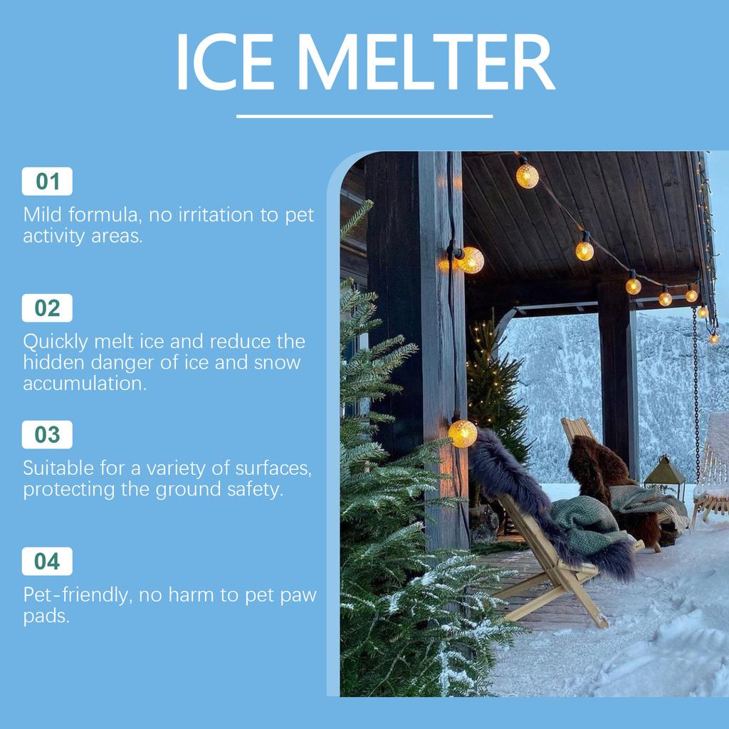 Pet-Friendly -Icer Winter Snow And Ice Melting, - Cleaner For Concrete Floors And Streets