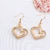Princess Bride Bridesmaid Romantic Wedding Creative Necklace Earring Set Fashion Luxury Crystal Charm Jewelry Heart Accessories