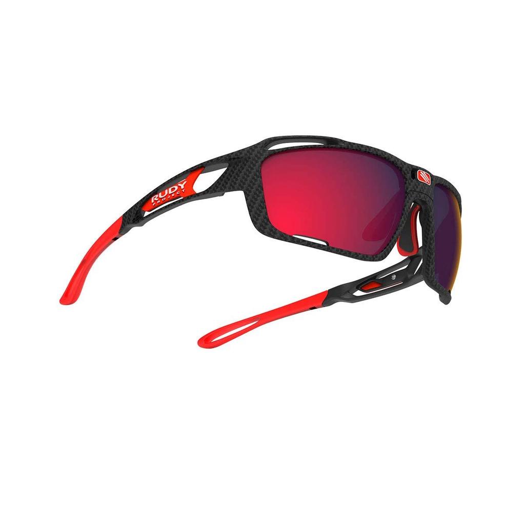 RUDYPROJECT Polarisierte Sportsonnenbrille für Straße und Features ein SINTRYX Carbonrahmen und Polar 3FX HDR Multi Laser Rotes Glas Fahrräder, Radfahren, Marathons,