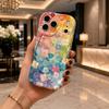 Rainbow Gradient Full Floral Wavy Edge Phone Case For iPhone 17 16 15 14 13 12 11 Pro Max Mini XR XS SE Air Cover