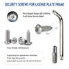 Anti Theft License Plate Screws- Stainless Steel Bolts Fasteners Kits For Car Tag Frame Holder, Tamper Resistant Mounting Hardware,1/4"(M6) Security