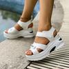 Lässige Sportliche Damen Sandalen Sommer Dicke Ferse Römische Strandschuhe Damen Leichte Plateau Weiche Sohle Sandalen Zapatos De Mujer