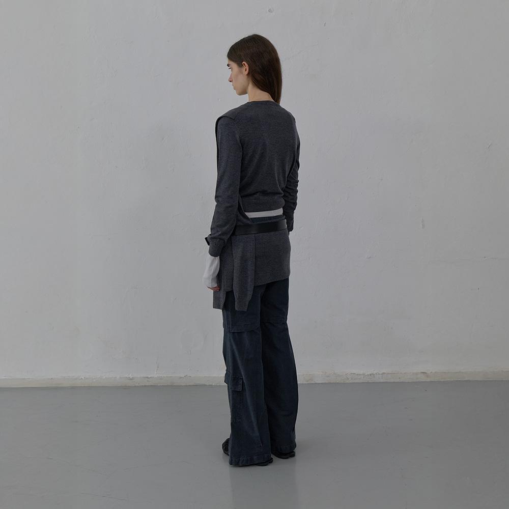 LCDC™ Tied Detail Knit Top (Melange Gray)