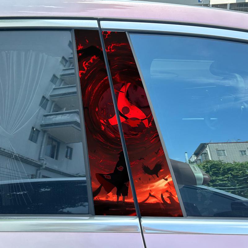 Anime Cool Eyes Car Stickers Auto B Pillar Waterproof Decor Cover Scratches Car Doors Pillar Decals