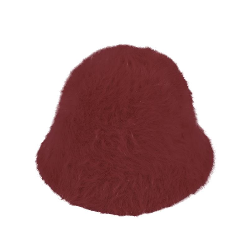 Autumn and winter new imitation rabbit fur bucket hat women's fashion street shot warm hat thickened dome versatile fisherman hat