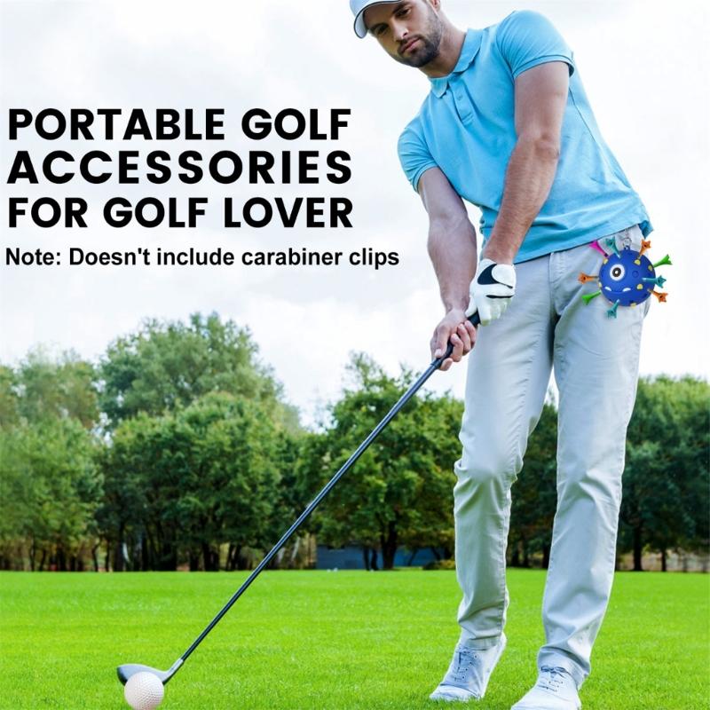 Portable Silicones Golf Tees Holder With Light weight Build For Easy Carrying And Storage In Golf Bags