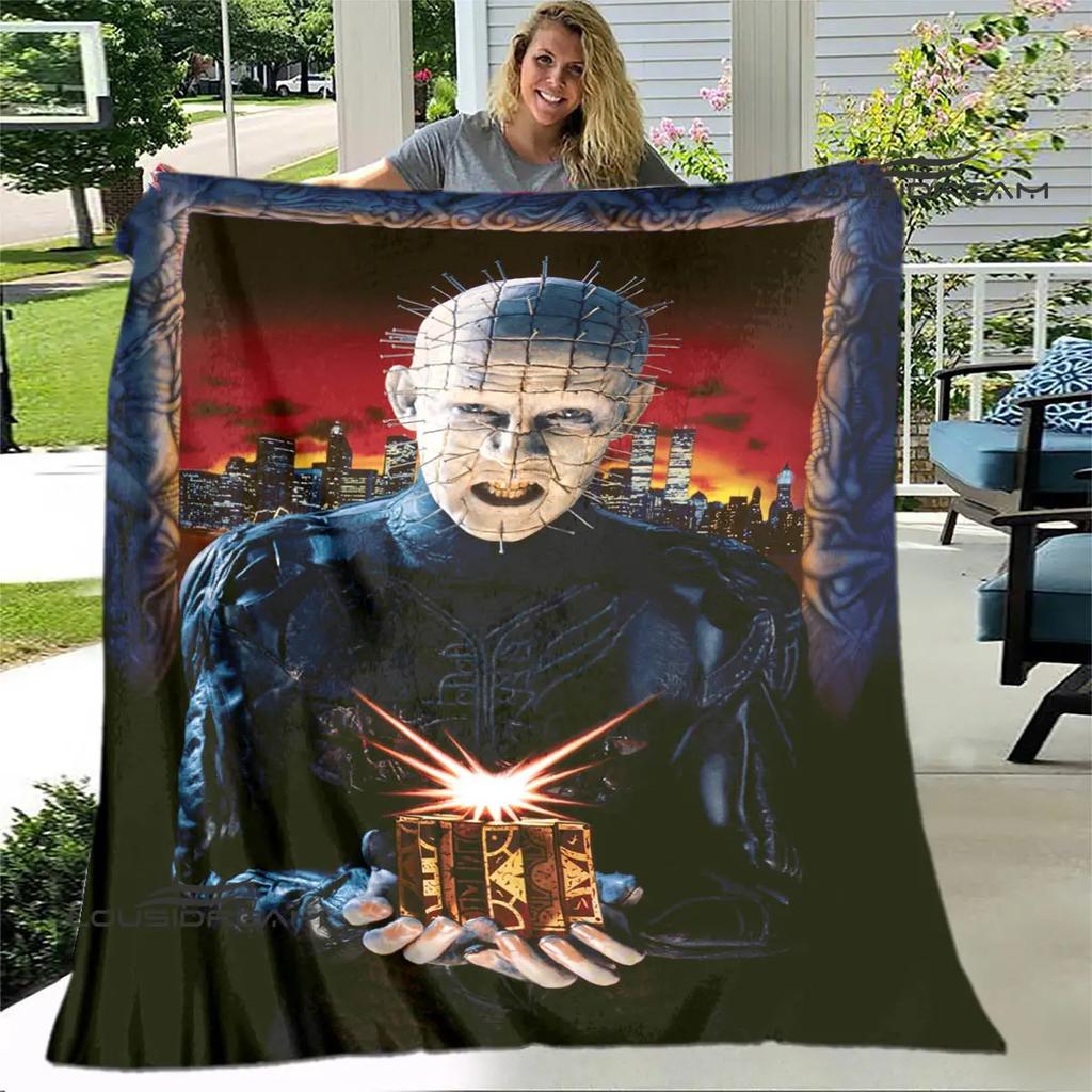 Hellraiser Horrorfilm bedruckte Decke Kinder warm schön Flanell weich und bequem Heim Reise Decke Geburtstagsgeschenk