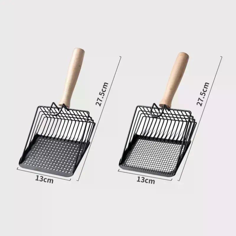1pcs Large Stainl Steel Metal Sand Ovel Poop Scooper Fine Hole Tofu Sand Litter Ovel Dirt Scoop Pet Supplies