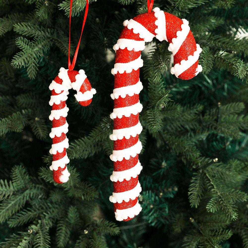 2pcs Mini Christmas Foam Candy Cane Twisted Christmas Tree Decoration Children Gifts