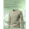 Jeanswest Men's Cotton Henley Long Sleeve T-Shirt