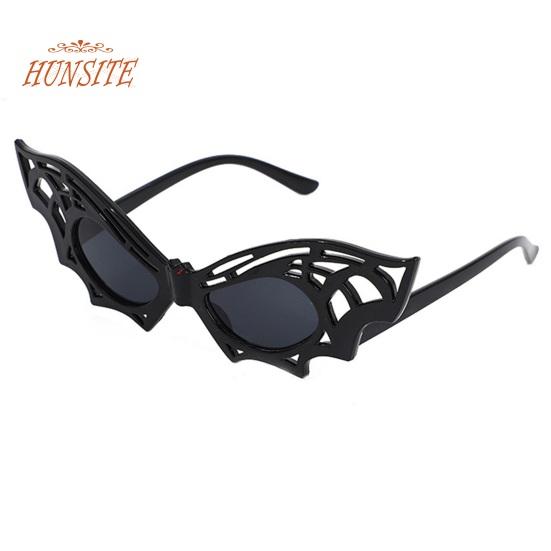Halloween GlassesParty Retro Sunglasses Unisex Bat Shape Solid Color Eyeglasses Halloween Dance Eyewear Funny Shades Glasses