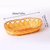 1PC Bamboo Vine Fruit Frame Plastic Rotundity Fruit Shop Ellipse Tray Storage Basket Weaving Supermarket Fruit Basket