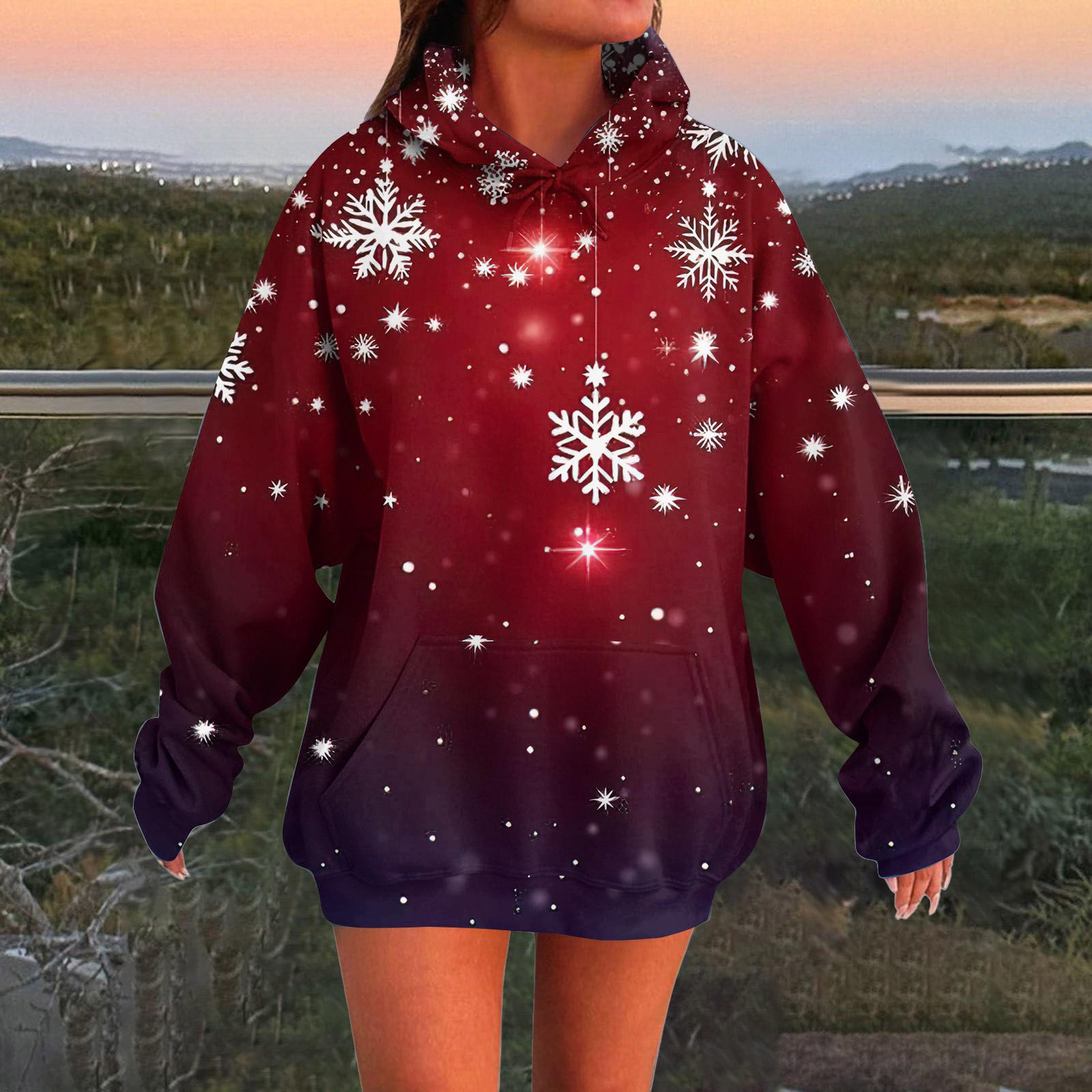 

Женские модные повседневные универсальные повседневные толстовки с круглым вырезом, топы с длинными рукавами и принтом S винный