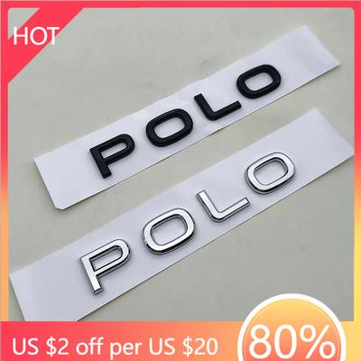 Golf 3 4 MK3 MK4 2026 Hot For VW VOLKSWAGEN 3D ABS Chrome Black Logo Polo Emblem Letters Badge Car Rear Trunk Sticker For VW Pol