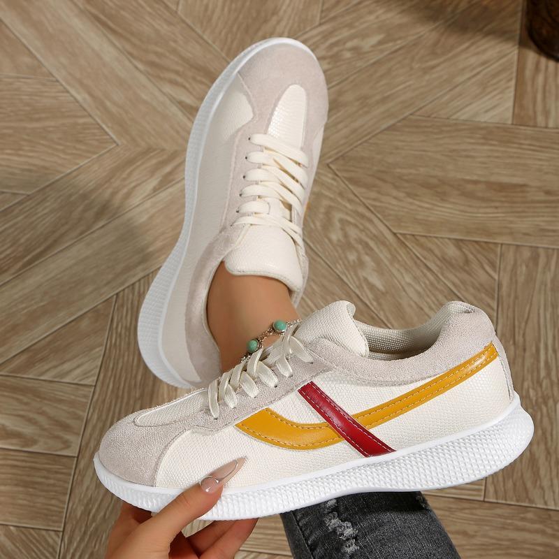 Mode Dambadskor 2025 Vår Casual Damsneakers Plattform Kvinna Ny Randiga Löparskor Bekväma Vulkaniserade Skor