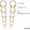 Versatile Piercing Jewelry Set: Nose Rings, Lip Studs, Tongue Rings