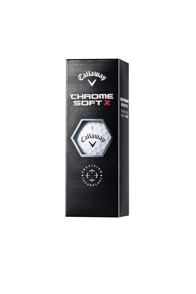 Callaway Golf Ball CHROME SOFT X 2022 1 Dozen (12 Pieces) 4 Piece Construction White
