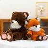 Cute Pig Bear Fox Plush Toy Cushion With Pp Cotton Filling For Kids And Teens Sleep Comfort