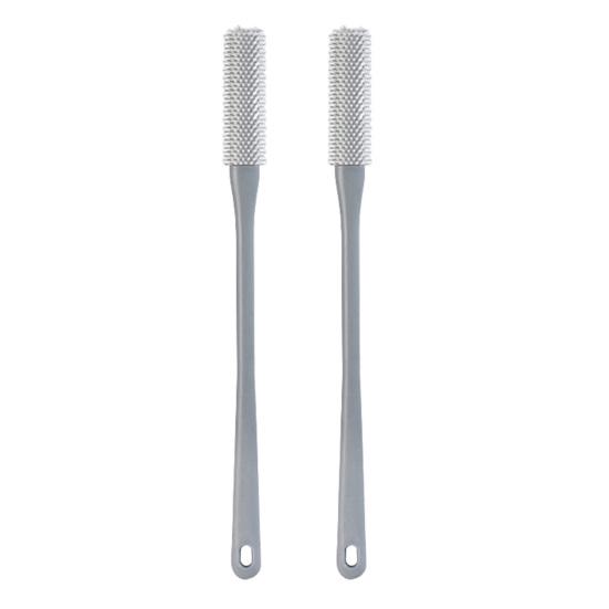 Toe Gap Cleaner Foot Scrubber Long Handle Soft Silicone Bristles for Exfoliation & Dead Skin Removal Ergonomic Grip Foot Brush for Shower Travel