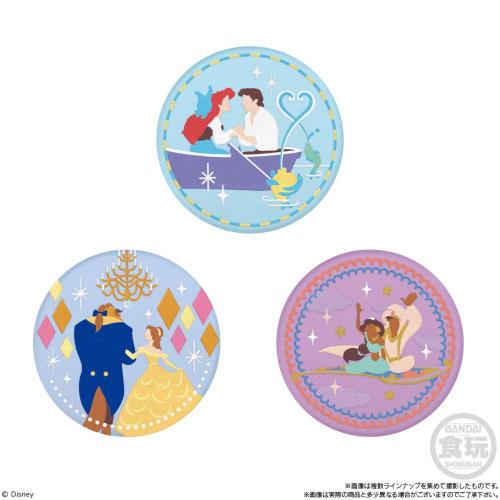 BANDAI Disney Characters Embroidered Can Badge Biscuits Box of 12 (Candy Toys) Biscuits