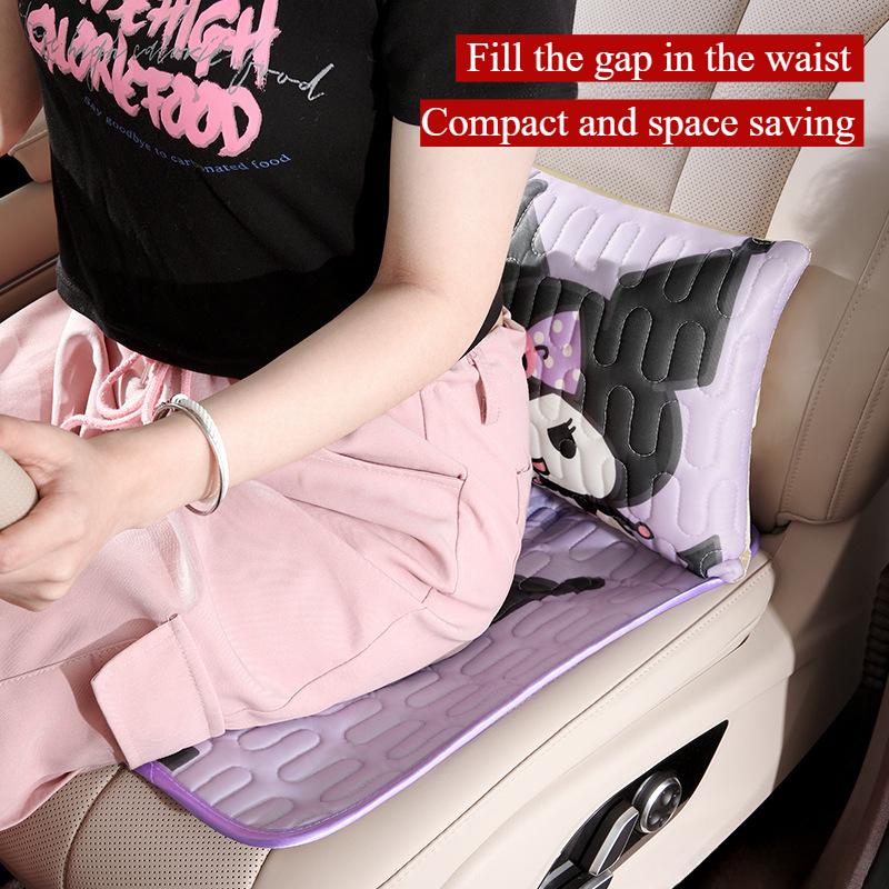 Sanrio Kuromi Car Seat Cushion Summer Ventilation Breathable Latex Cooling Pad for Vehicle Seats Comfortable Support