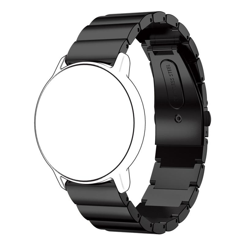 20mm Stainless Steel Solid Chain Watch Strap Replacement with Folding Clasp for Huawei Watch 2
