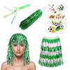 Fringe Skirt Soccer Fan Costume Supplies Set Cheerleading Gear Set  Game Day Match Party