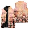 Ladies' Casual And Fashionable Sleeveless Vest Floral Pattern Printed Cotton Jacket
