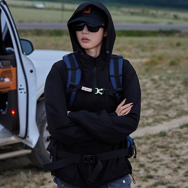 Jacket mountain tooling jacket men's and women's hooded mountaineering suit outdoor top couple's autumn and winter cold clothing