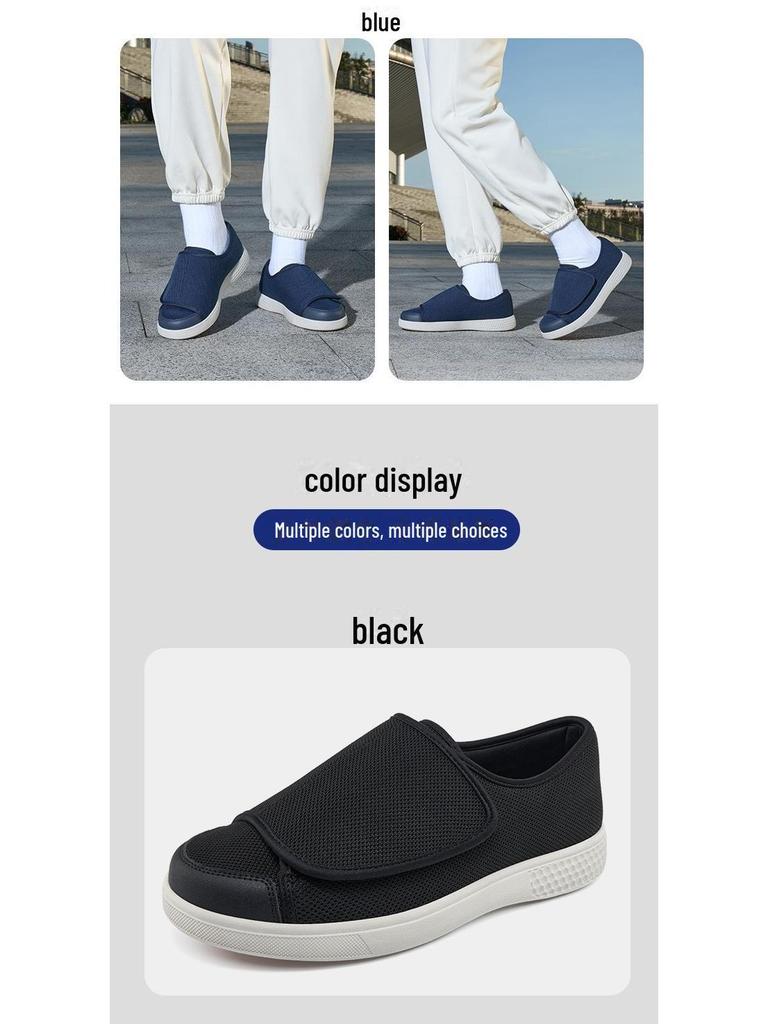 Senior Walking Shoes: Non-Slip, Wide-Fit, Lightweight, Casual, Large Sizes, Swelling-Resistant