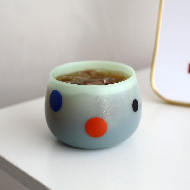 OLOEY High Borosilicate Polka Dot Glass Mug