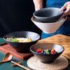 Japanese Retro Ceramic Ramen Bowl Noodles Rice Creative Hat Bowl Porcelain Tableware Household Kitchen Supplies Dinnerware