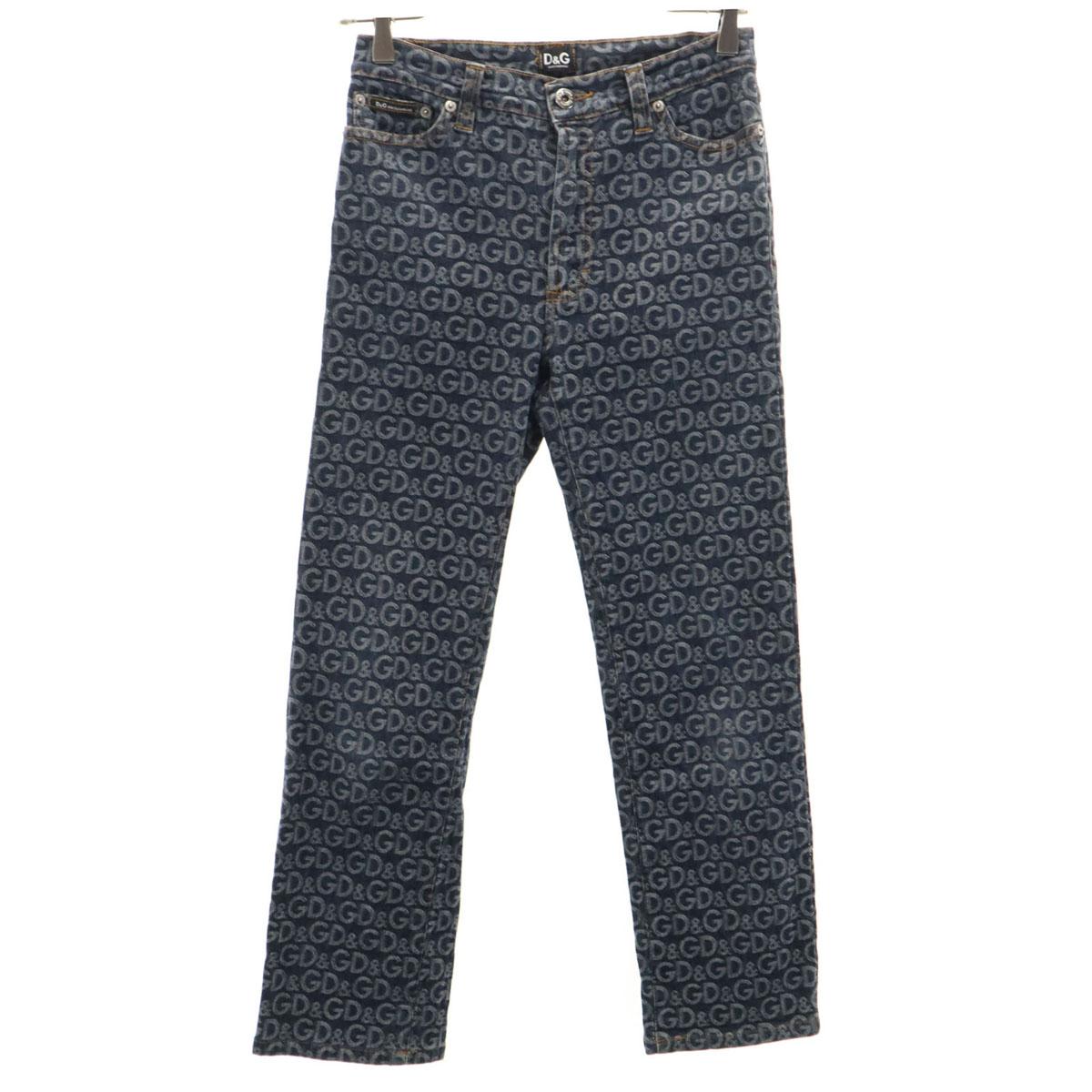 

D&G made in Italy Overall handle Denim pants W27 Navy Jeans stretch Women Used