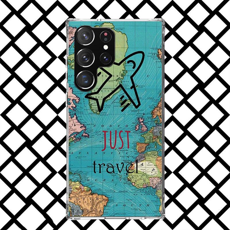 World Map Travel Plans Phone Case for Samsung Galaxy S26 S25 Edge S24 S23 Ultra S22 Plus S21 FE S20 + Soft Cover Print Fundas Ga