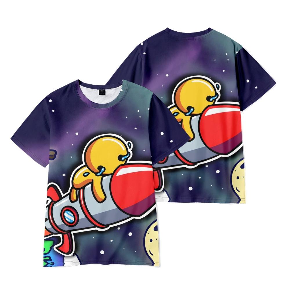 

Футболка з принтом аніме Wobbly Life Чоловіки Жінки Повсякденна З круглим вирізом З коротким рукавом Дитяча Смішна Модна Унісекс Футболки Топи 16 Кольорів XXXXL фіолетовий