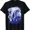 Elephant Animal Art Colourful Lovers T Shirt Vintage Washed Versatile Slightly Stretched Designer Clothes Stylish Fashion