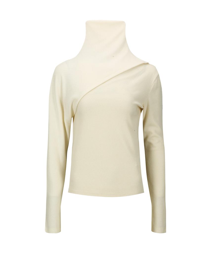 Seutimillon Dual Fabric Layered Turtleneck T-Shirt_Ivory