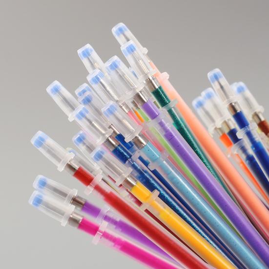 12/24/36/48 Cores Caneta Gel Recargas Brilho Coloração Desenho Pintura Marcador Artesanal