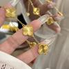 Gold-Plated Four-Leaf Clover Bracelet - Light Luxury, High-End, Exquisite Design