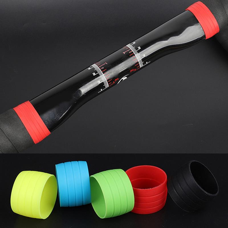 1Pair Silicone Cycling Handlebar Tape Fixing Sleeve Ring Anti-skip Waterproof Plugs Protective Cover Bike Rubber Road Hand