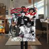 1PC Rock Music Superstar Print FlAannel Blanket, High Quality Comfortable for All Seasons, Home Decor, Warmth and Comfort